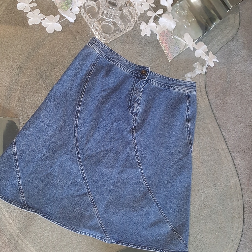 Liz Clairborn 'axcess' stretch jean skirt